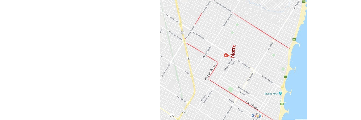 Zona de cobertura para envío a domicilio
(demarcada con rojo)